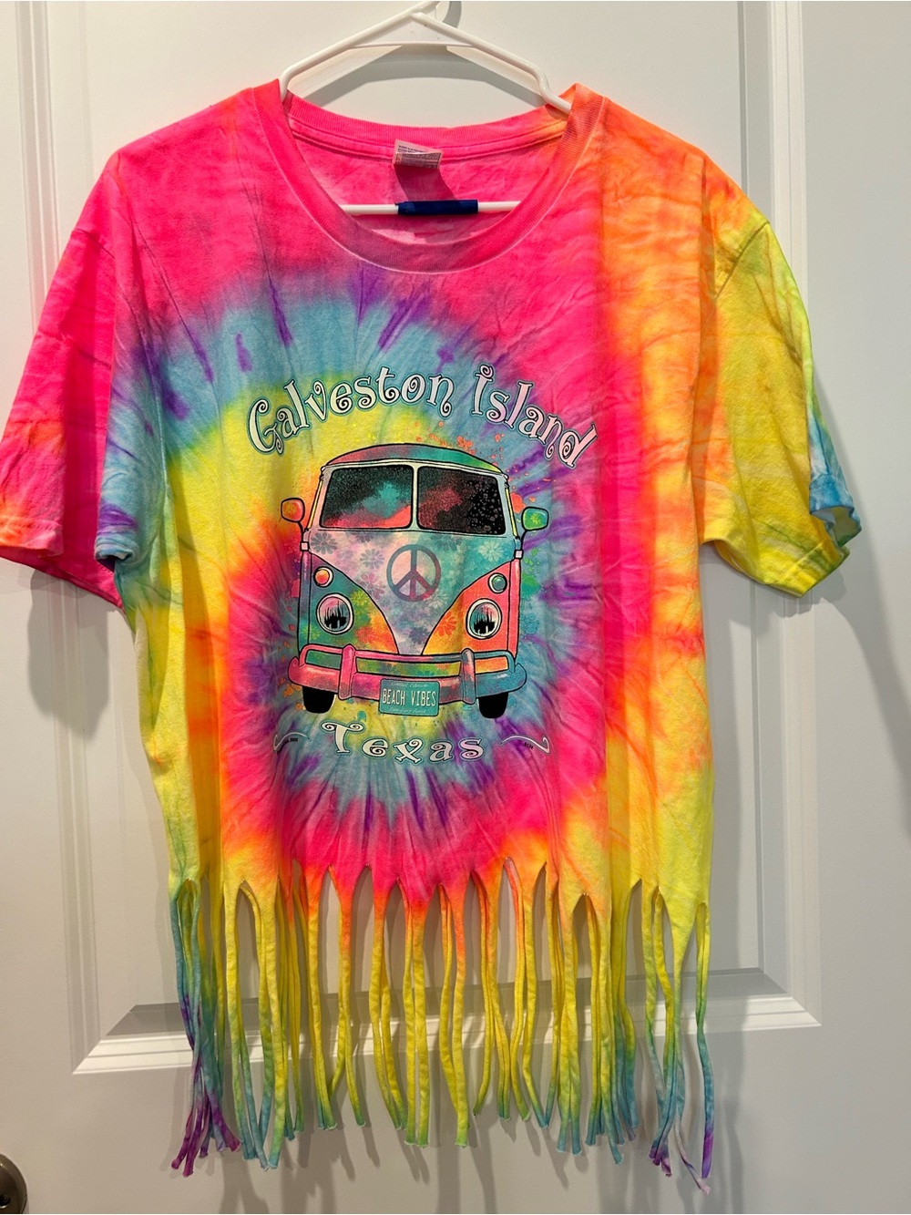 Yazbek Galveston Island Hippie Bus ~ Crop with Fringe~size XL